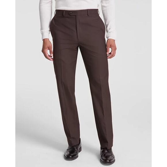 Michael Kors Men's Brown Tobacco Marvin Classic Fit Dress Pants Size 50W 30L - Picture 1 of 5